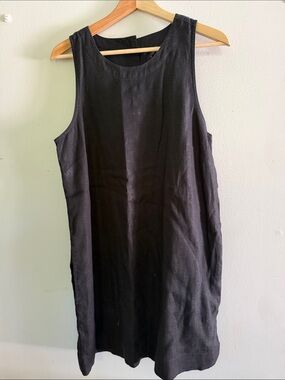 J. Crew Black Sleeveless Shift Dress